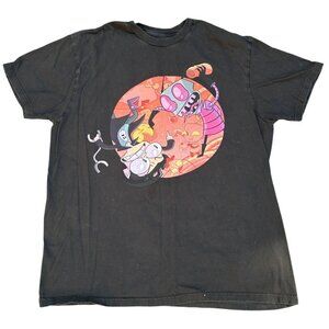 Nickelodeon Invader Zim Black Graphic T-Shirt With Alien Characters Design Unise